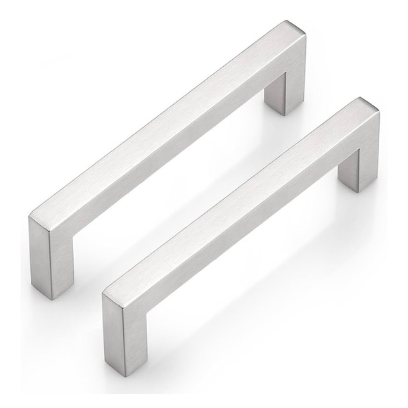 🆕 25 Pack 5 Inch Square Cabinet Handles, Nickel - Picture 1 of 7